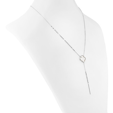 Серебряное утонченное женское колье 