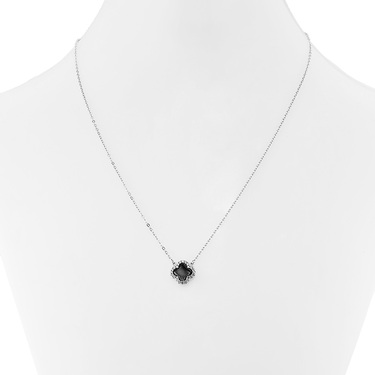 Серебряное женское колье с подвеской 