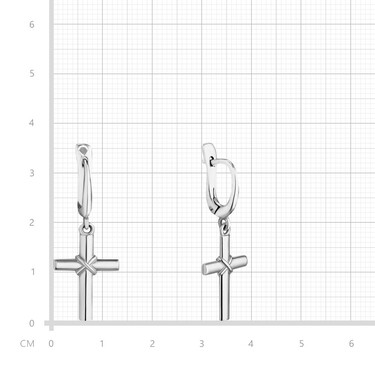 Серебряные двусторонние серьги 