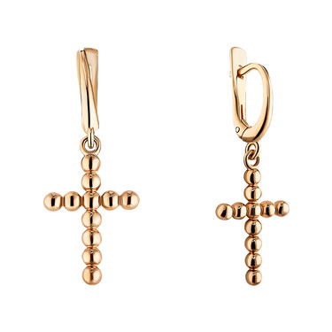 Серебряные двусторонние серьги с подвесками 