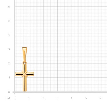 Серебряная подвеска Католический Крест, позолота