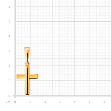 Серебряная подвеска Католический Крест, позолота