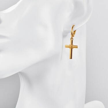 Серебряные двусторонние серьги с подвесками 