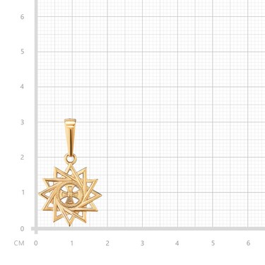 Серебряная двусторонняя подвеска 