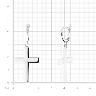 Серебряные длинные серьги с подвесками 