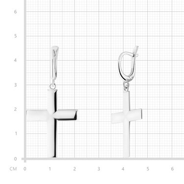 Серебряные длинные серьги с подвесками 