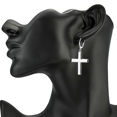 Серебряные длинные серьги с подвесками 