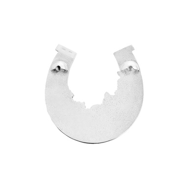 Большая серебряная подкова в дом с позолотой 