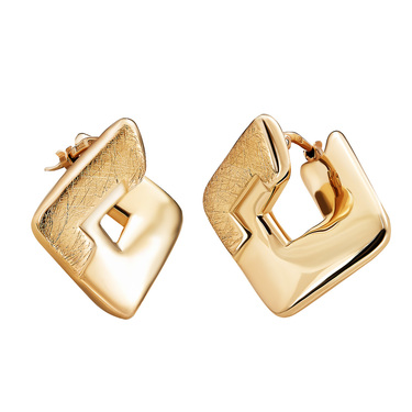 Серебряные объемные серьги 