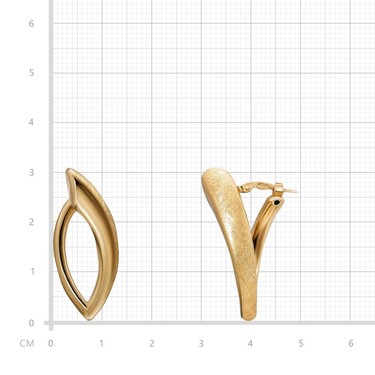 Серебряные объемные серьги с частичным матированием, покрытие позолота