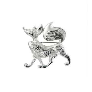 Серебряная брошь 