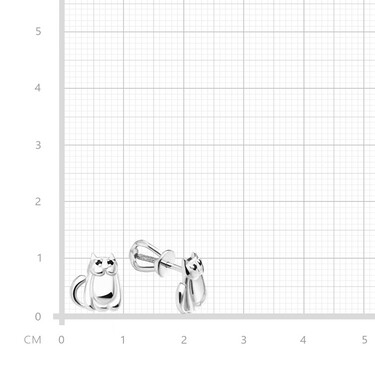 Серебряные детские серьги 