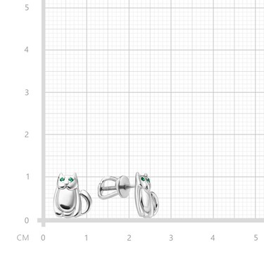 Серебряные детские серьги 