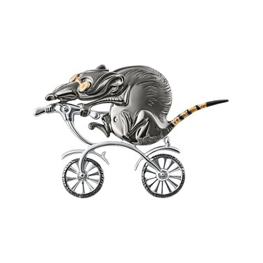 Серебряная брошь 