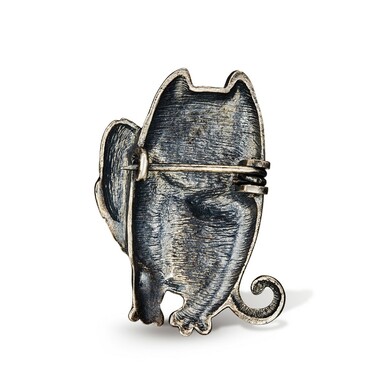 Серебряная брошь 