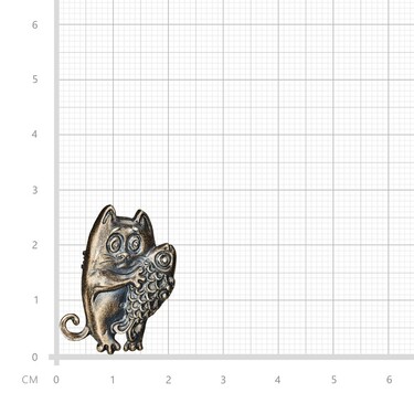 Серебряная брошь 