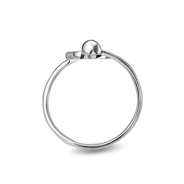 Серебряное кольцо Фаланговое / Сердце / Разъемное / Регулируемое / Не замкнутое / Безразмерное