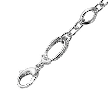 Серебряный женский браслет Фантазия, покрытие родием