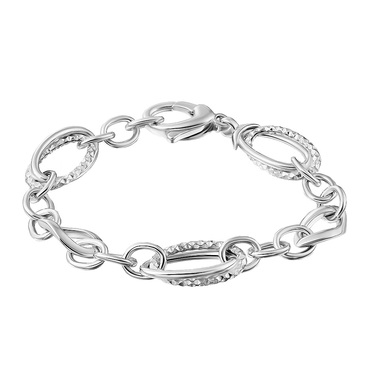 Серебряный женский браслет Фантазия, покрытие родием