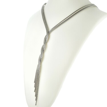 Серебряное женское колье 