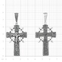 Крест,Подвеска,Оберег,Серебро,с вставкой Без вставок,РОССИЯ