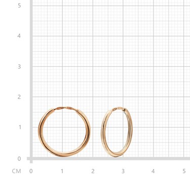 Серебряные классические гладкие серьги Кольца / Конго / Круглые, диаметр 1,6 см, позолота