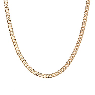 Серебряная цепочка, плетение Панцирное, ширина 4 мм, позолота