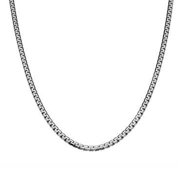 Серебряная цепочка, плетение Сколоченный якорь, ширина 3 мм, родирование