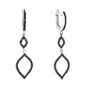 Серьги,Длинные серьги,Серебро,с вставкой Фианит Черная цвета,с замком Английский,РОССИЯ