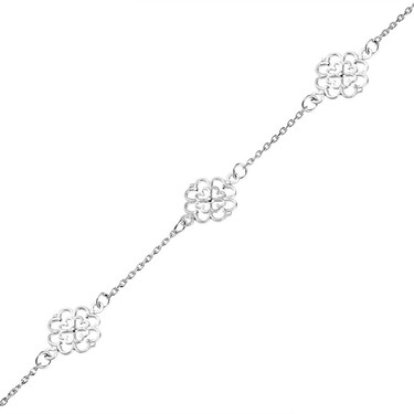 Воздушный серебряный женский браслет 