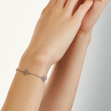 Воздушный серебряный женский браслет 