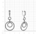 Серебряные серьги  Серьги,Серебро,с вставкой Циркон Белая цвета,с замком Пусет,ГОНКОНГ