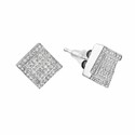 Серебряные серьги  Серьги,Серебро,с вставкой Циркон Белая цвета,с замком Пусет,ГОНКОНГ