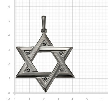 Серебряная большая подвеска 