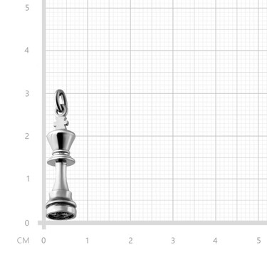 Серебряная подвеска шахматы 