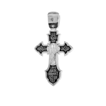 Серебряный православный крестик с чернением