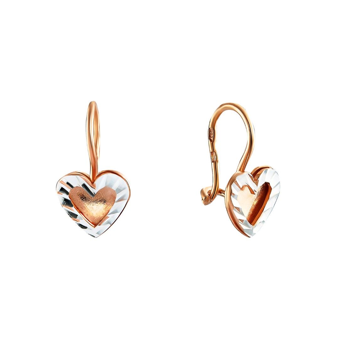 Серебряные детские серьги  Серьги,Серебро,с вставкой Без вставок,с замком Петля,Французский,РОССИЯ