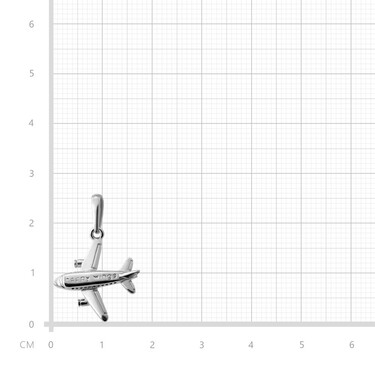 Серебряная подвеска Самолет 