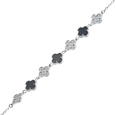 Утонченный серебряный женский браслет 