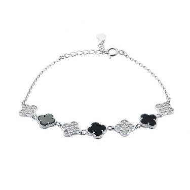 Утонченный серебряный женский браслет 