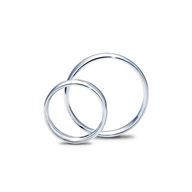 Серебряное обручальное кольцо с комфортной посадкой, ширина 5 мм, покрытие родием