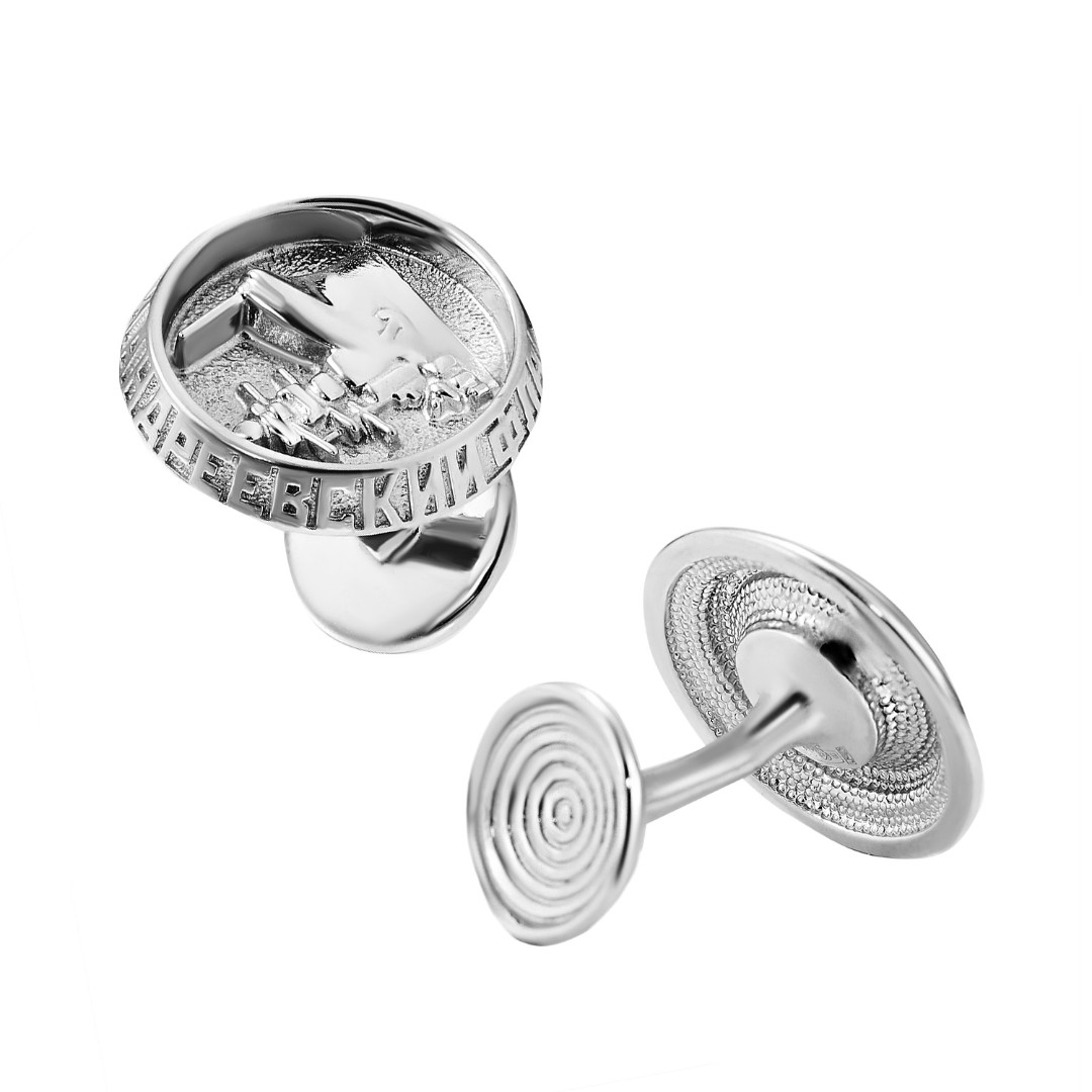 Запонки,Серебро,с вставкой Без вставок,РОССИЯ