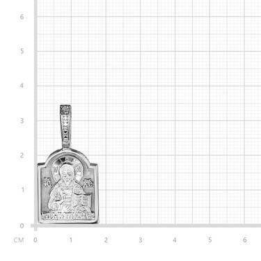 Серебряная двусторонняя подвеска-икона 