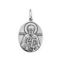 Серебряная подвеска икона Св. Николай Чудотворец, чернение Подвеска,Кулон,Оберег,Нательная иконка,Нательный образок,Серебро,с вставкой Без вставок,РОССИЯ