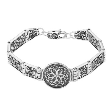 Серебряный литой мужской браслет 