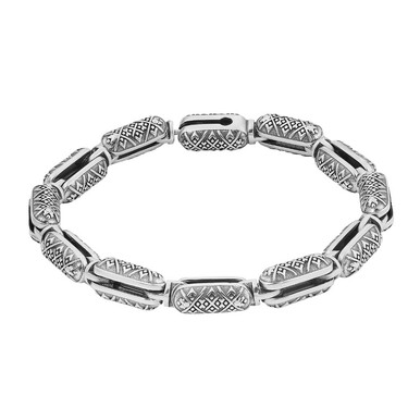 Серебряный литой мужской браслет 