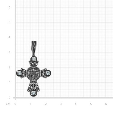 Серебряный двусторонний крест 