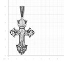 Крест,Подвеска,Оберег,Серебро,с вставкой Без вставок,РОССИЯ