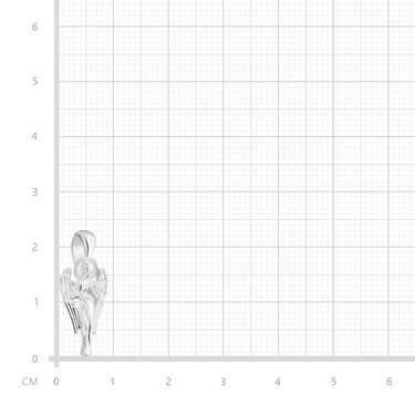 Серебряная подвеска Ангел Хранитель, родий