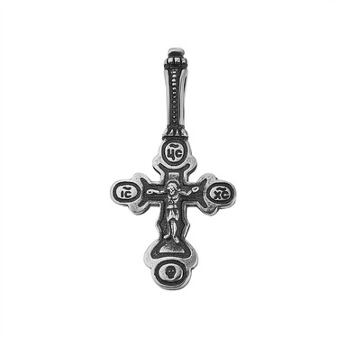 Серебряный двусторонний крест 
